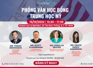 NGÀY HỘI PHỎNG VẤN HỌC BỔNG TRUNG HỌC NỘI TRÚ VÀ BÁN TRÚ MỸ