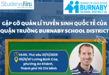 Cơ hội gặp gỡ Quản lí tuyển sinh quốc tế của Quận trường Trung học Burnaby School District, Canada